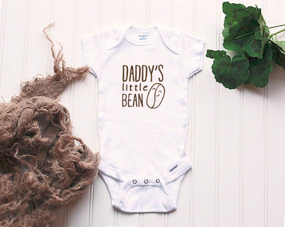 Daddy s Little Bean Onesie Daddy Coffee Onesie New Dad Outfit