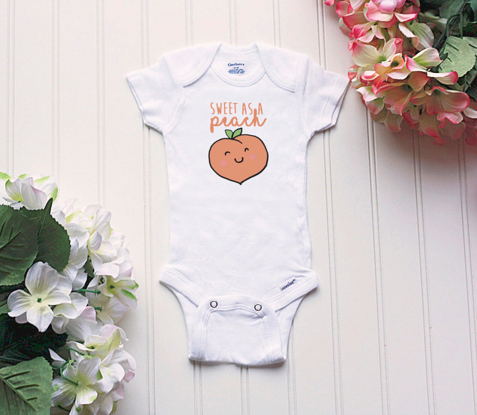 Sweet as A Peach Onesie® Peachy Keen Baby Girl Onesie® - Etsy