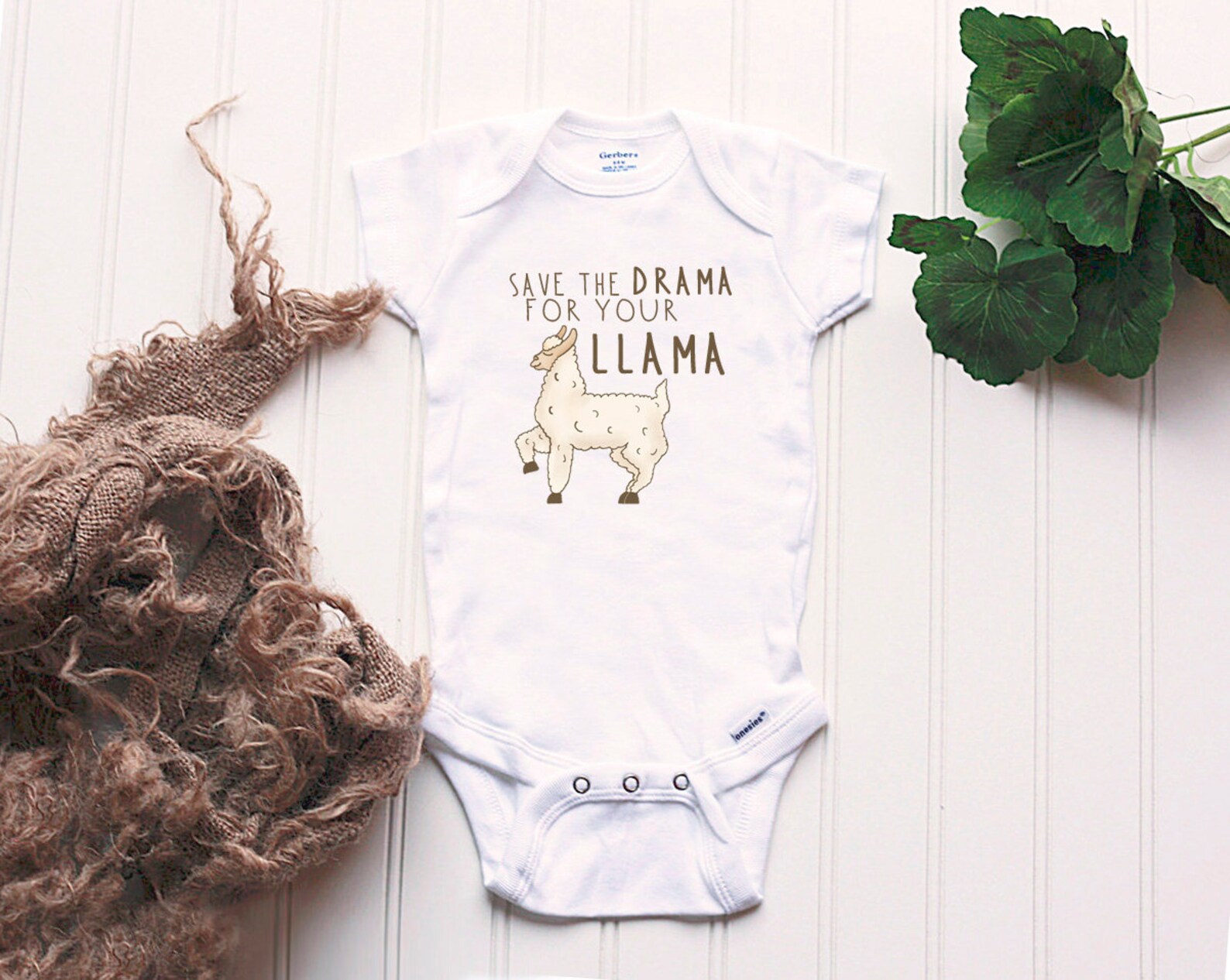 Save the Drama Llama Onesie® My Llama Loves Drama Baby Etsy