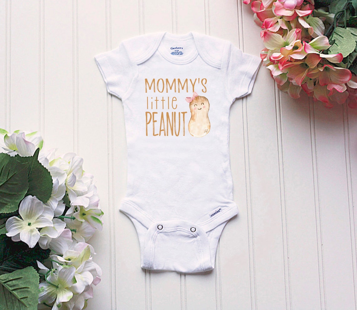 Mommy's Little Peanut Onesie® girl baby outfit little Etsy