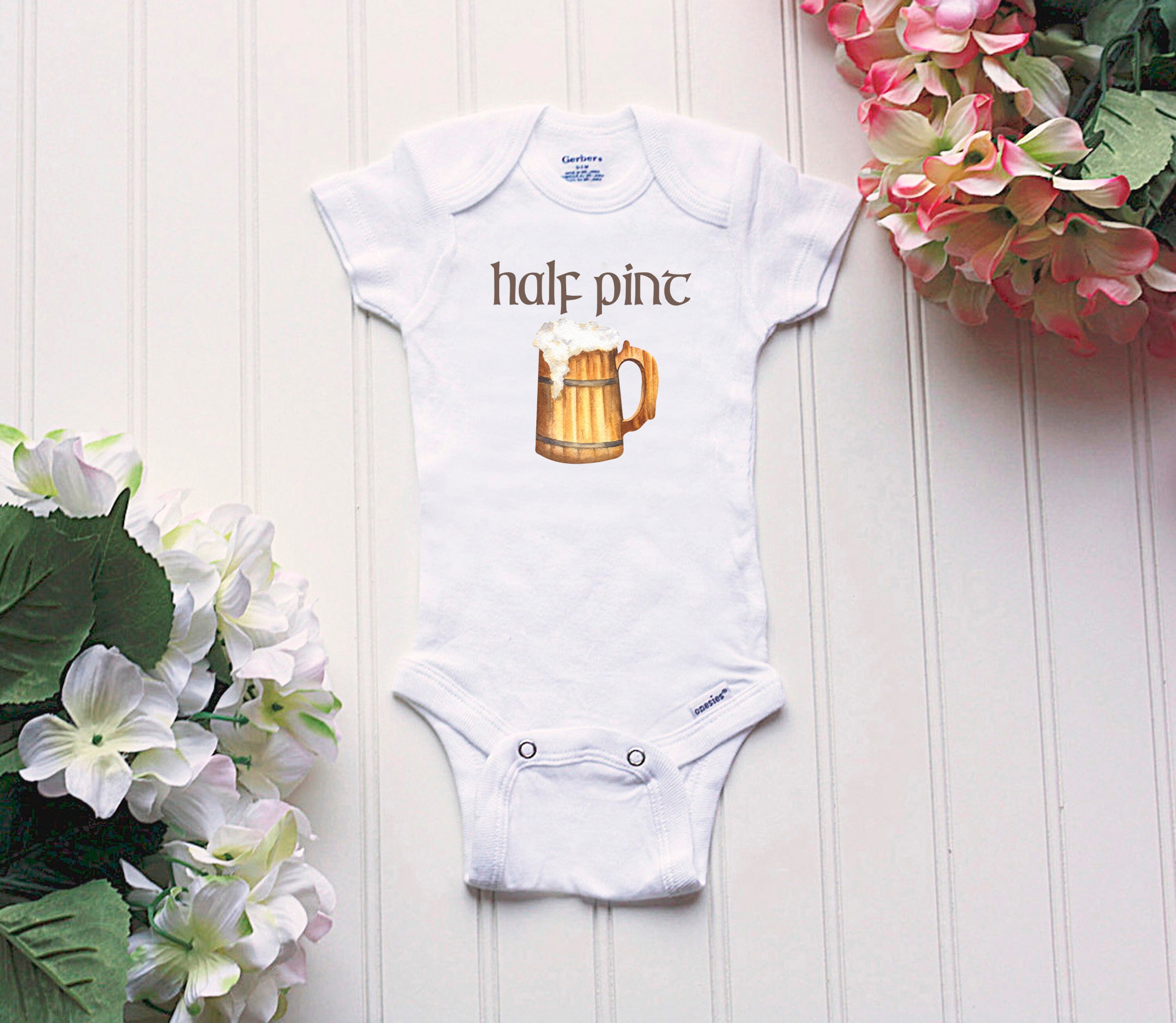 Half Pint Onesie® Daddy Beer Onesie® Beer Baby Onesie® Etsy