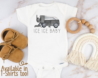 Ice Ice Baby Onesie® - Hockey Baby Shower Gift, Hockey Baby Shirt, Baby Onesie®, Hockey Dad Onesie®, New Dad Gift, Hockey Ice Machine