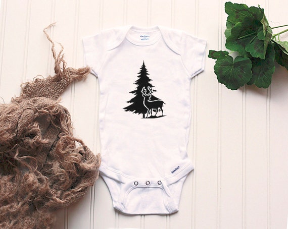 Christmas Onesie® Baby's First Christmas, Deer Onesie®, Holiday