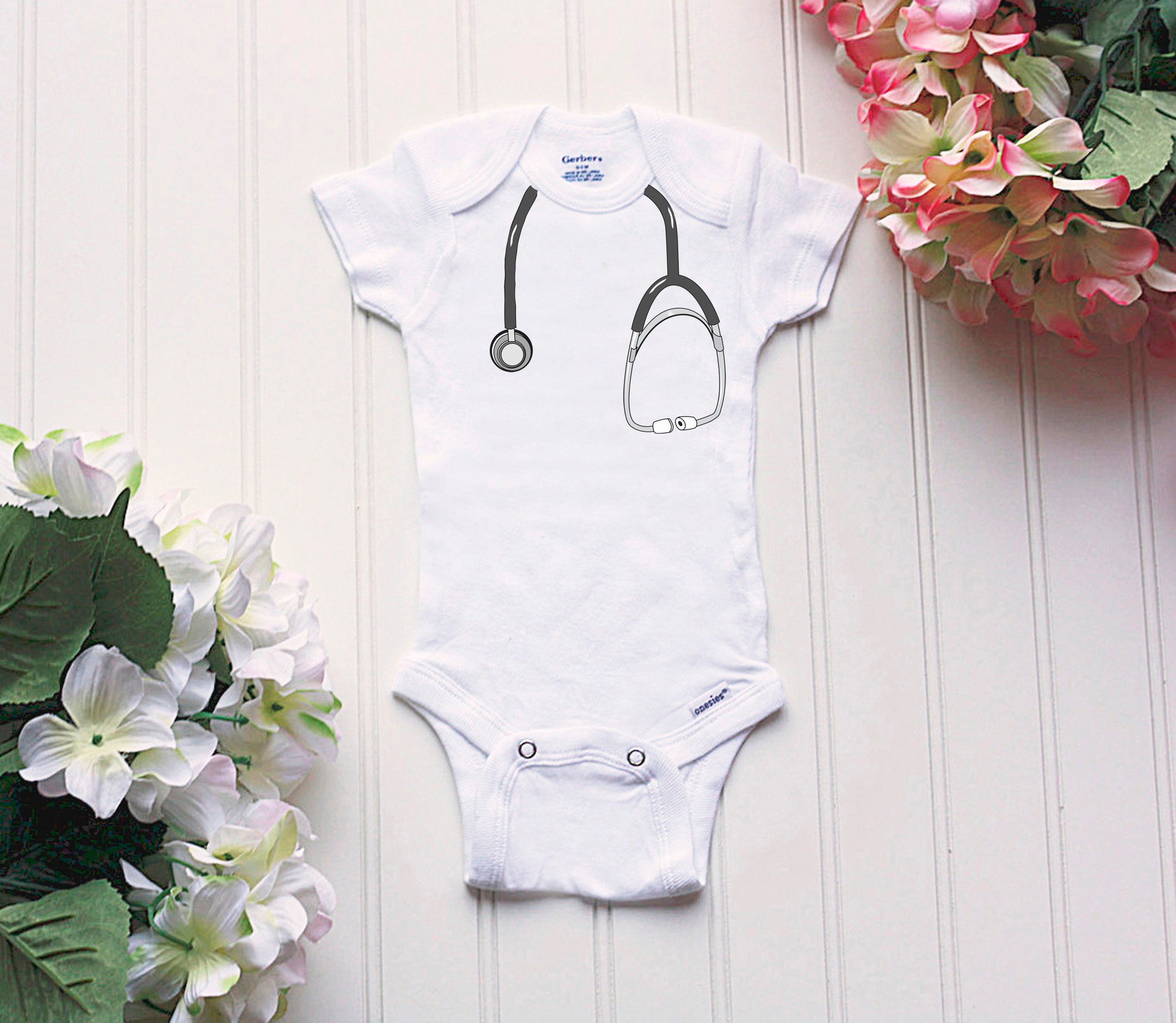 Stethoscope Onesie® Future Doctor Onesie® Doctor Baby Etsy