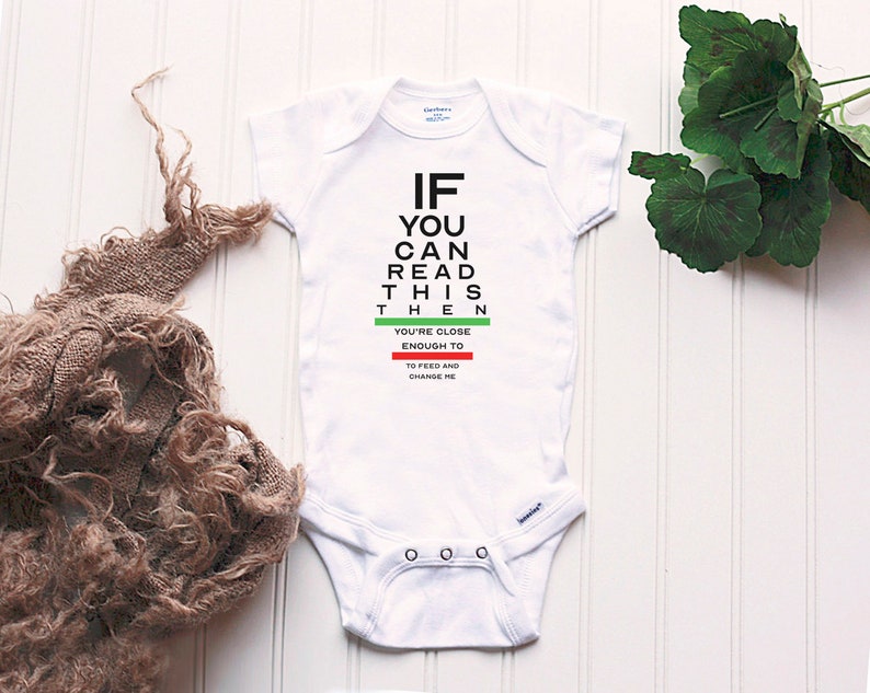 Optometrist Onesie\u00ae funny baby onesie gift eye doctor baby gift Optician Onesie\u00ae If You Can Read This Onesie\u00ae Ophthalmologist Onesie\u00ae