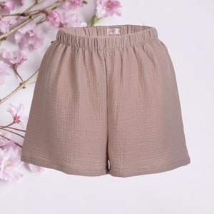 Pyjama Bottoms, Beach Shorts, Cotton Trunks, Soft Home Shorts for Her