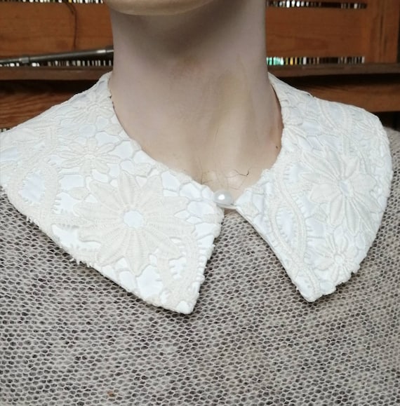 Châle En Dentelle Blanche Avec Manches - Col Amovible, Style Vintage, Pour Mariage Ou Quotidien - 5