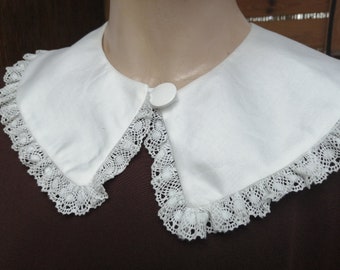 Hand Made Detachable Collar, Detachable Collar, Cotton Collar, White Collar, Neck Piece, Girls Collar, Baptism Collar, Costume Collar