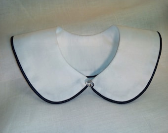 Handmade Cotton Detachable Collar: 1950s Vintage Style Neck Piece