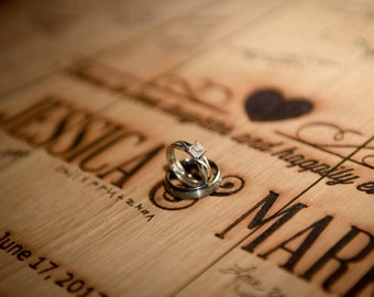 WhiskeyMade Wedding Guestbook Alternative - Reclaimed Bourbon Barrel Head - Heart Design