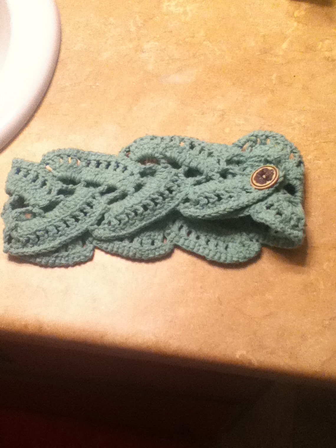 Crocheted lace headband Etsy