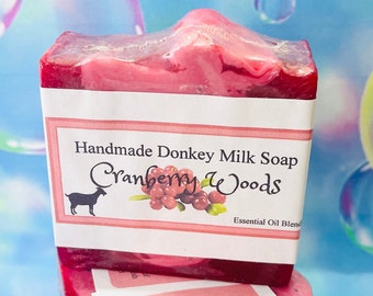 Homemade Goat Milk Soap Cranberry Woods