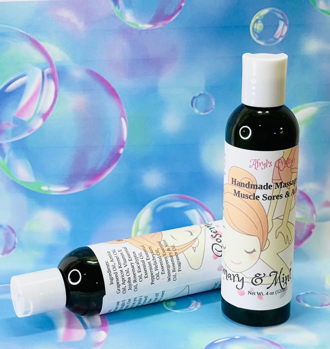 Handmade Massage Oil Muscle Sores and Aches Rosemary and Mint - Etsy