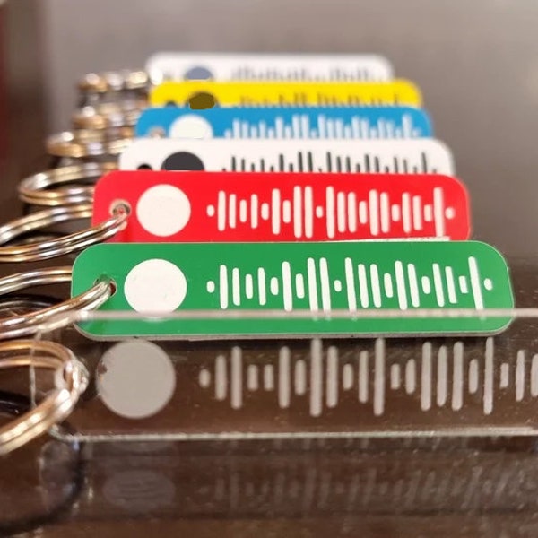 Personalised Spotify Song Code Keychain: Laser Engraved Music Gift