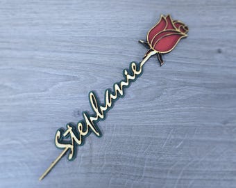 Personalised Rose Gift with Name or Word – Romantic Keepsake for Valentine’s Day/Anniversary