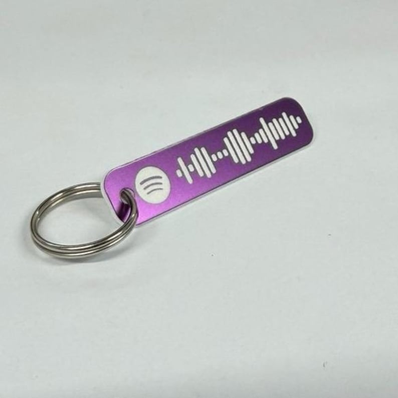 Personalised Spotify Song Code Keychain: Laser Engraved Music Gift imagem 3