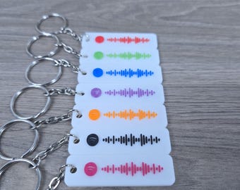 3D Printed Personalised Spotify Song Code Keychain: Music Gift
