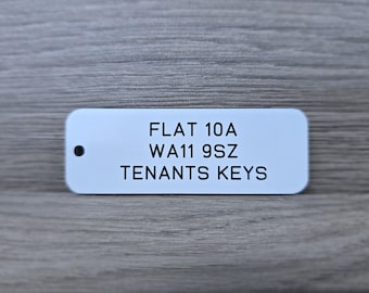 Personalised Laser Engraved Keyring – Custom Text Key Tag, Acrylic Keychain, Unique Gift, Custom Key Fob with Your Message