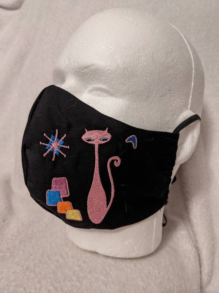 Retro MCM Cat Face Mask - Etsy