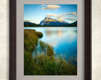 Banff Photography, Canvas Art,  mountain photograph, art print, vertical,canvas print,lake photograph,Banff National park picture