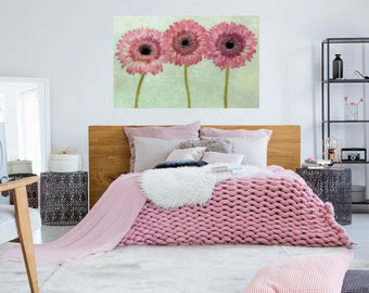 Pink Daisy Flower,canvas art,large canvas print,  fine art  photography, flower picture
