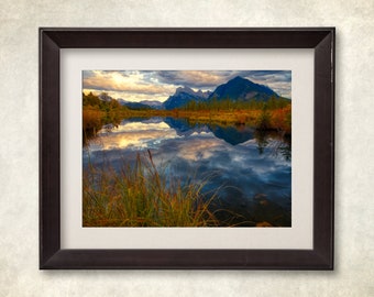 Banff Mountain Lake Picture,canvas art,Fine Art Print,home decor, office decor,wall art
