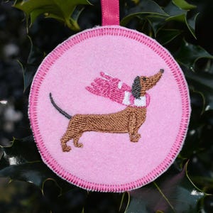 Dachshund with scarf Ornament