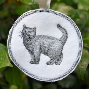 British Shorthair (Gray) Cat Ornament