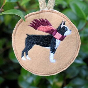 Boston Terrier with scarf Ornament