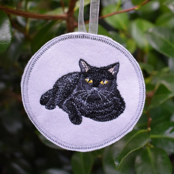 Black Cat Ornament Etsy