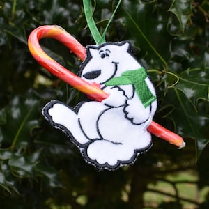 Polar Bear Candy Cane Holder