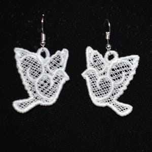Boucles d'oreilles colombe