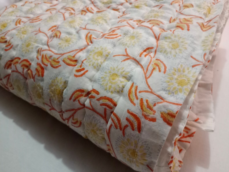 Warm Razai New Collection Handmade Quilted Floral Printed Blanket