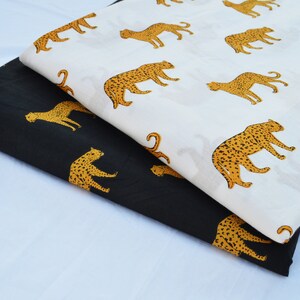 Nieuwe tijgerprint hand blokprint stof, los lopen zachte Indiase katoenen stof, vrouwenkleding stof, quilten stof maken topkunst,