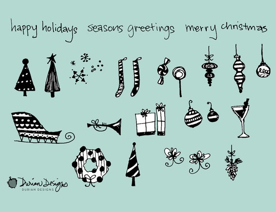 Abstract Christmas Tree Simple Drawing Cut Out Stock Images