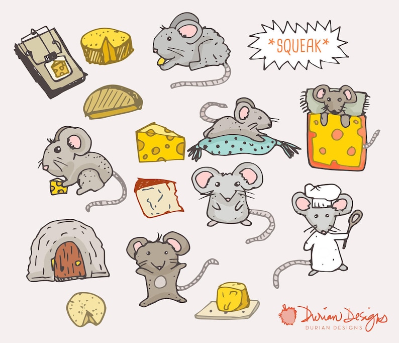 Mice and Cheese Clipart Commercial Use, Mouse Clip Art, Mousetrap, Cute
