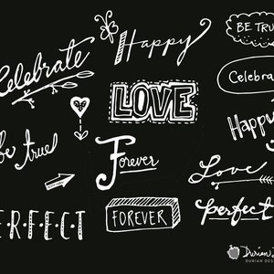 Celebration wedding overlay handwriting text overlay clip art commercial use, love, celebrate, forever, birthday clip art, instant download