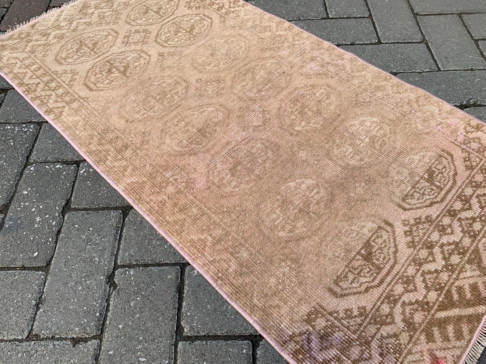 Door Mat. Hand Made Wool Mat. Oushak Small Rug. Boho Small Etsy