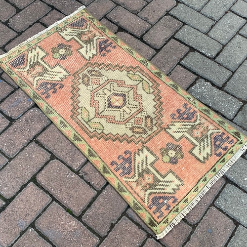 Small Rug, Oushak Small Rug, Vintage Small Rug, Bedroom Rug, Door Mat, Yoga Mat, Mat shops Rug, Turkish Hand Made Wool Oushak Small Rug1’5”x2’9”ft