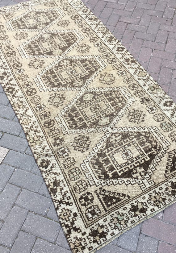 Oushak rug. Vintage oushak rug. Hand made wool rug. Pastel Etsy