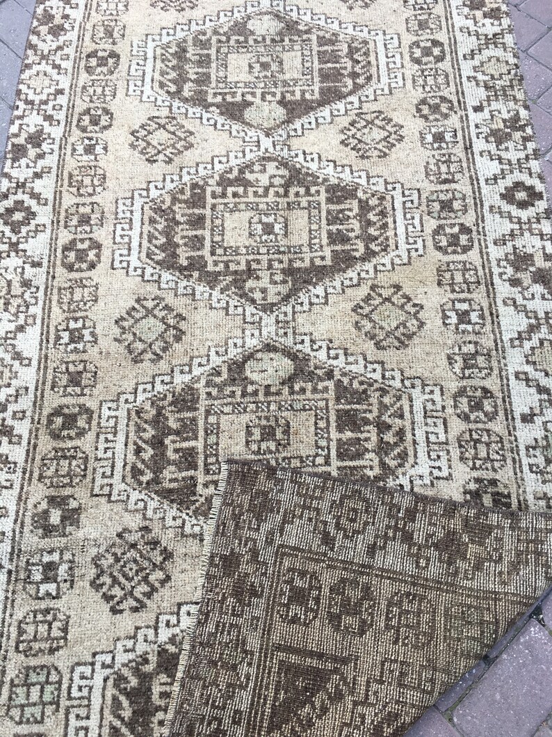 Oushak rug. Vintage oushak rug. Hand made wool rug. Pastel Etsy