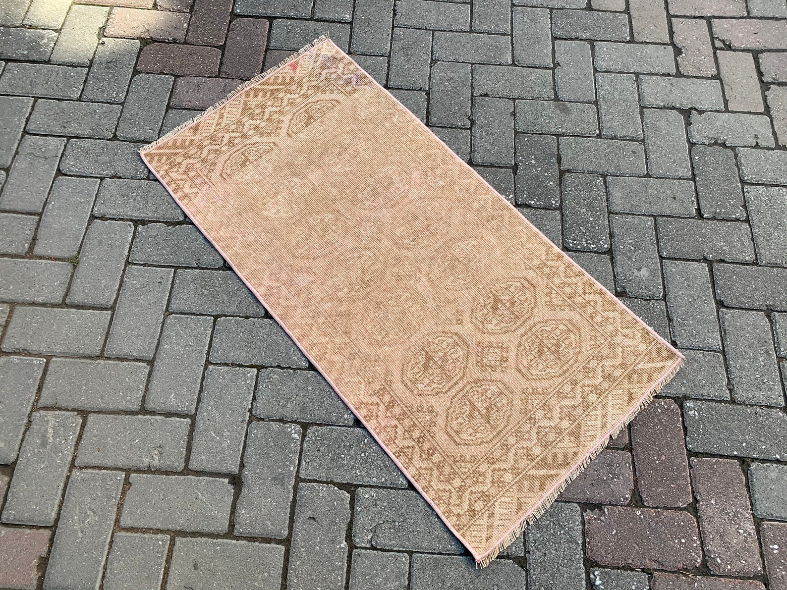 Door Mat. Hand Made Wool Mat. Oushak Small Rug. Boho Small Etsy