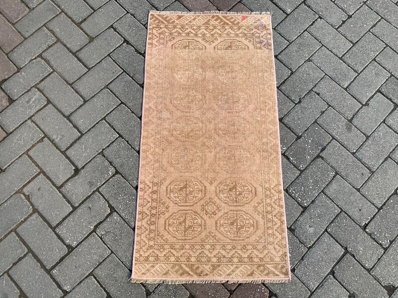 Door Mat. Hand Made Wool Mat. Oushak Small Rug. Boho Small Etsy