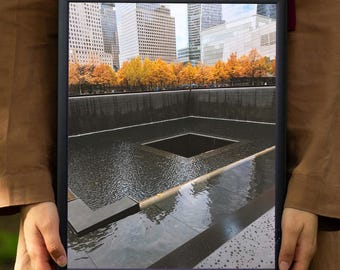 Autumn 9/11 Memorial Wall Art | Fall NYC Photography | Digital Download Printable