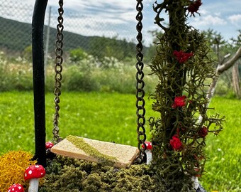 Fairy Garden Swing | Fairy Swing | Fairy Garden Swing | Fairy Garden Accessory | Garden Swing | Miniature Swing|Terrarium Accessory|Fairies