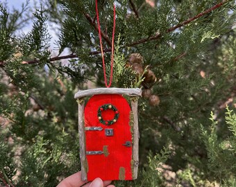 Red door ornament | Christmas tree toy | Christmas tree | Christmas ornaments | Personalized fairy door | Personalized Fairy Door for tree