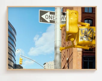 New York wall art | ONE WAY Sign | Manhattan street photography