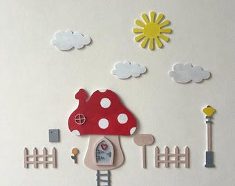 Fairy Mushroom House Laser Cut Files | SVG, DXF & PDF Digital Download