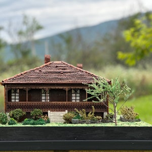 This product is made to order and is a miniature model of a real house.The house is located in Georgia in Guria | Miniature house