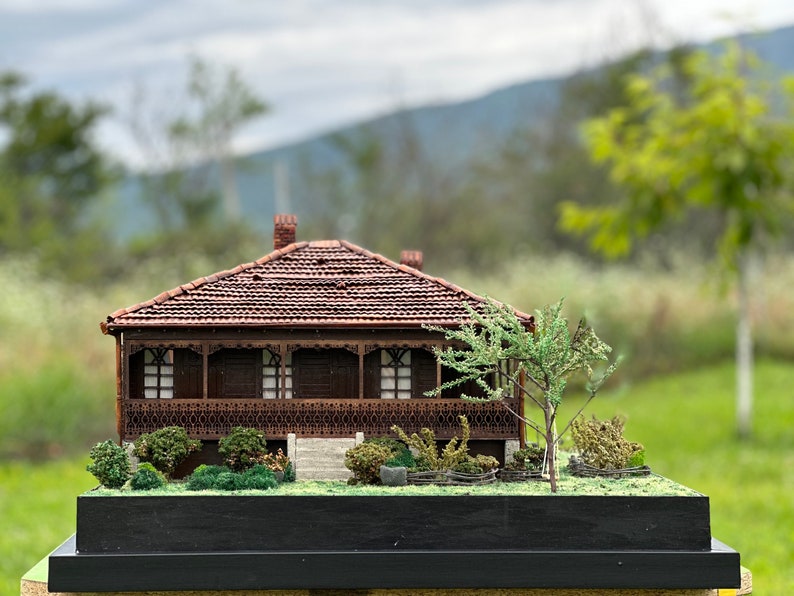 This product is made to order and is a miniature model of a real house.The house is located in Georgia in Guria Miniature house image 1